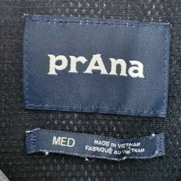 Prana Vented Outdoor Shirt Mens Medium Gray Hiking Fishing Travel - Picture 8 of 10